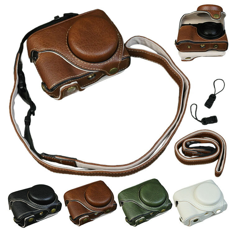 LUMIX DC-TZ99 ケース ZS99 カメラケース PUレザーハーフケース