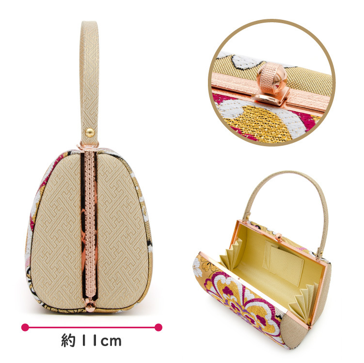 草履バッグセット フリーサイズ ゴールド 金 花柄 振袖 成人式 紋付き