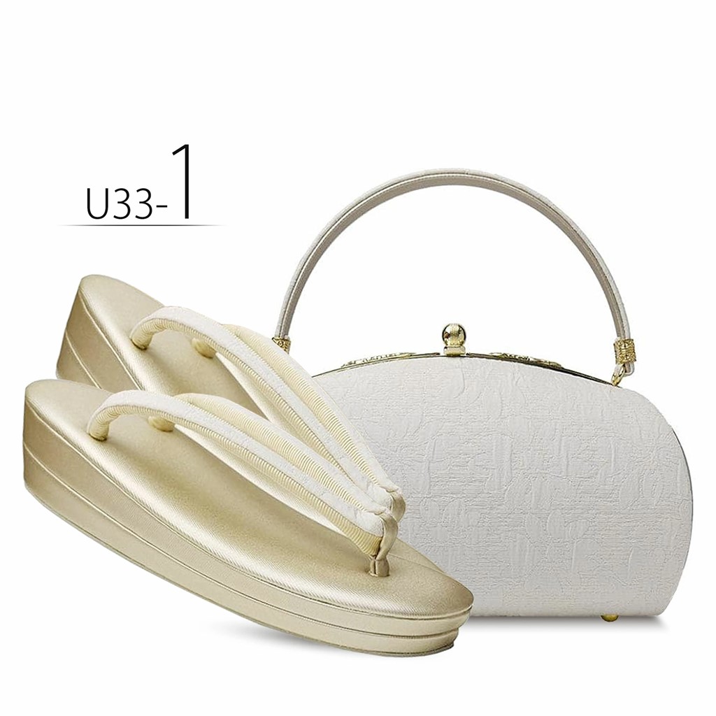 NISHIORI 草履バッグセット 上品無地感 ふくれ織生地が美しい