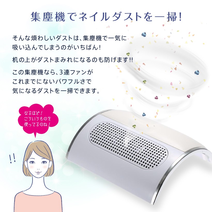 Petitor 集塵機 ネイル ダストクリーナー パワーフル 【petitor 3連