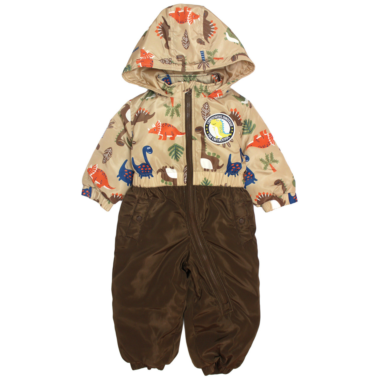 ベビー ジャンプスーツ 男の子 子供 なりきり 恐竜柄 スノーコンビ