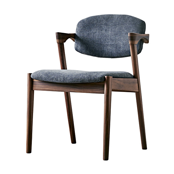 ダイニングチェア 4脚セット 肘付き 完成品 無垢 木製 天然木 PVC