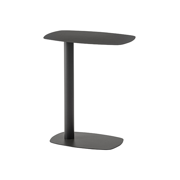 東谷 サイドテーブル おしゃれ スチール 一本脚 長方形 スリム 高さ