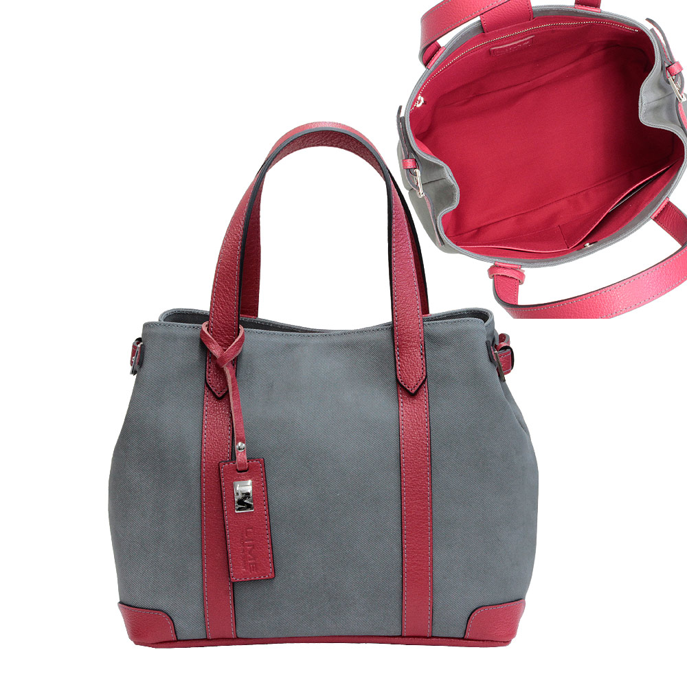 LIME made in japan トートバッグ メンズ レディース 本革 デニム調