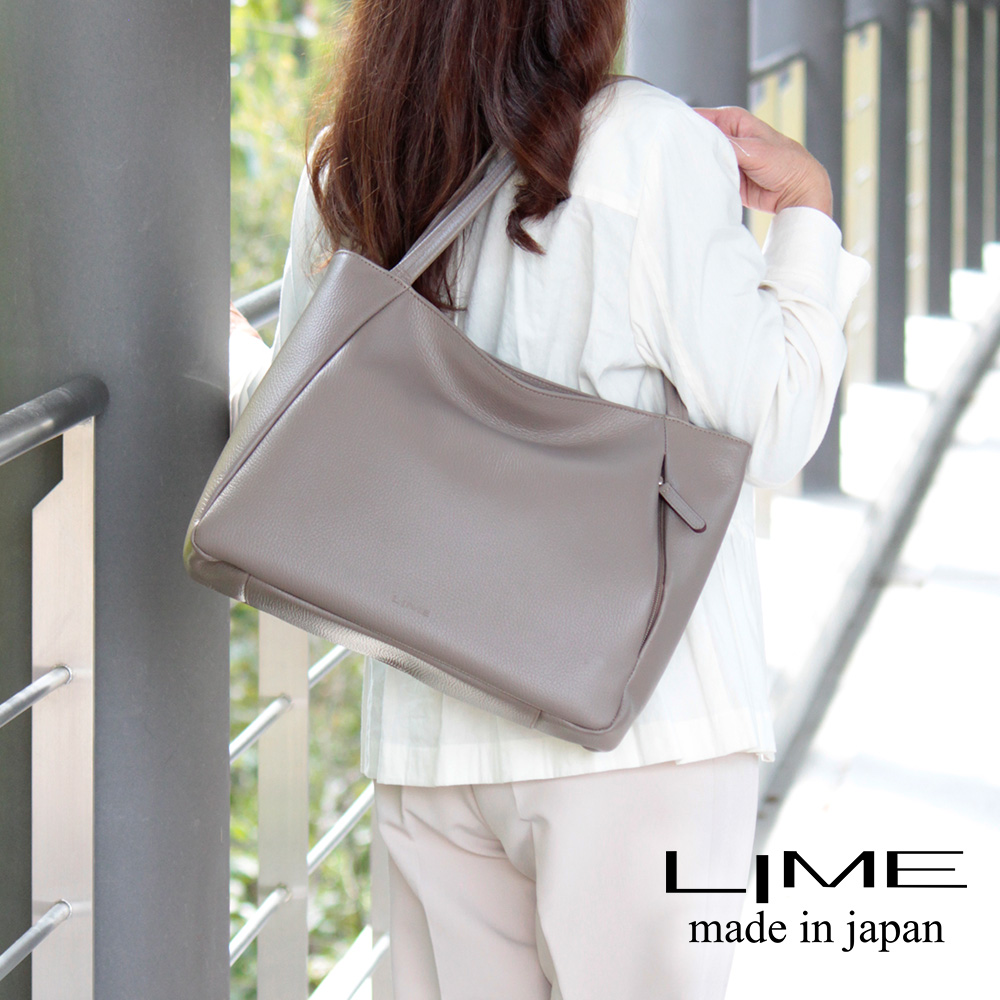 LIME made in japan トートバッグ レディース 本革 革 A4 大きめ 日本