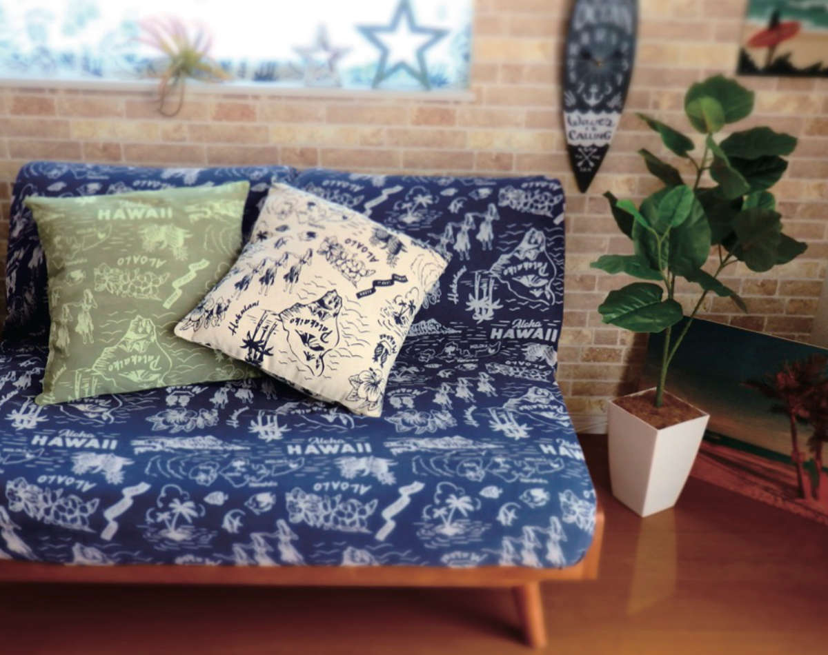 マルチカバー ヴィンテージアロハ 150×225cm インドコットン （ カバー