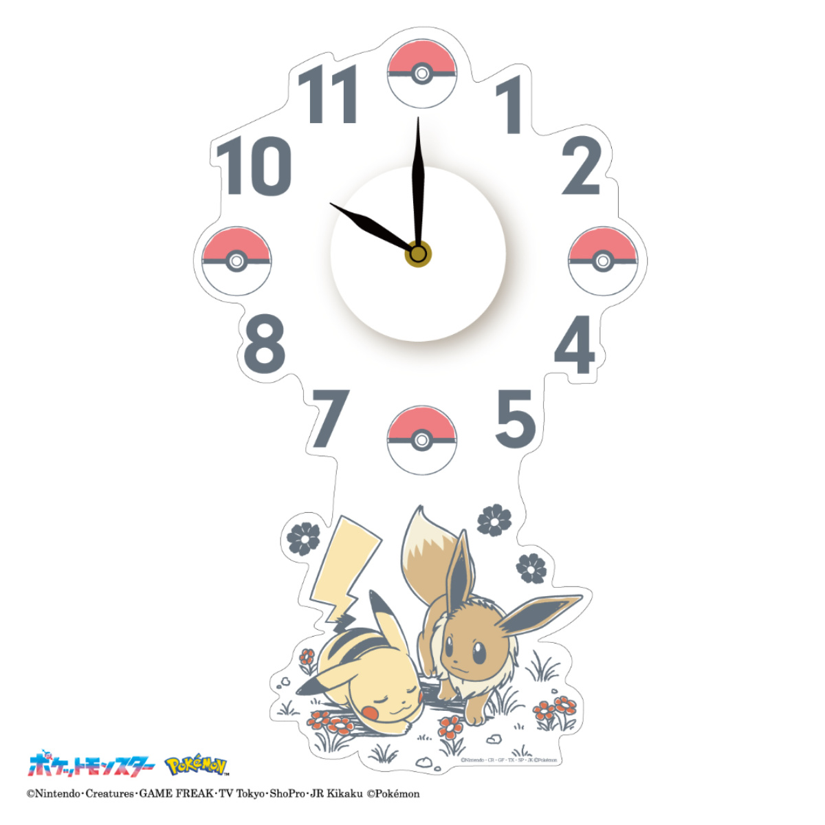 東洋ケース（TOYOCASE） 掛け時計 ポケモンウォールクロックステッカー