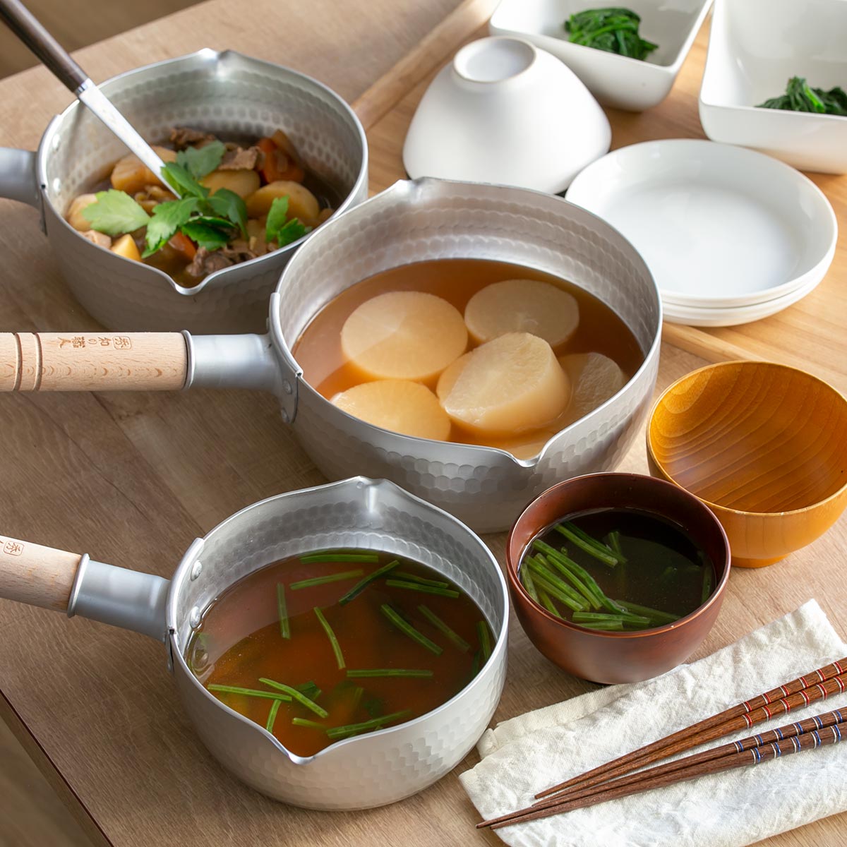 雪平鍋 18cm 深型 ガス火専用 和の職人 （ 行平鍋 日本製 ガス火 直火