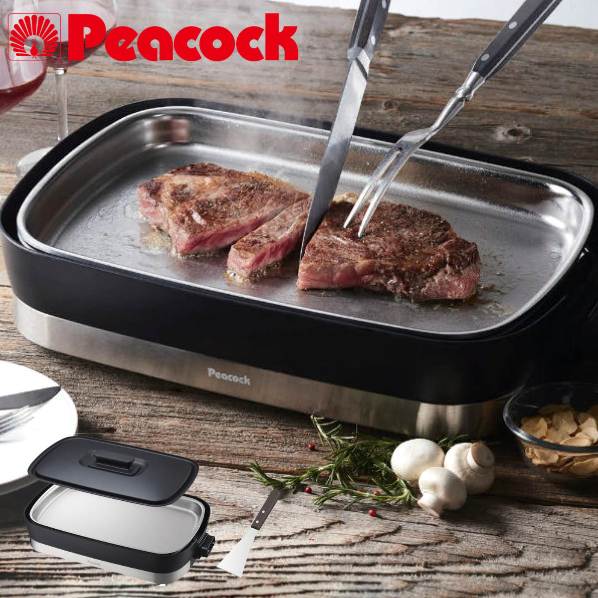 ピーコック魔法瓶工業 ホットプレート ステンレスホットプレート Mr