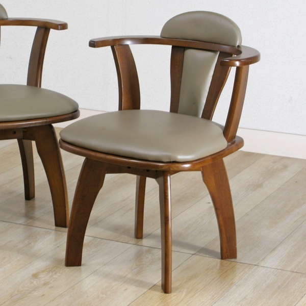 不二貿易（Fuji Boeki） ダイニングチェア 座面高42cm 回転 チェア