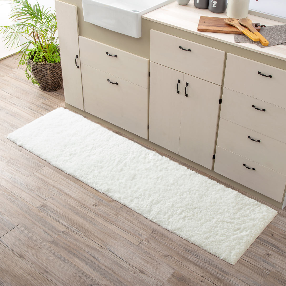 キッチンマット 50×270cm コスモトロン ふわふわキッチンマット