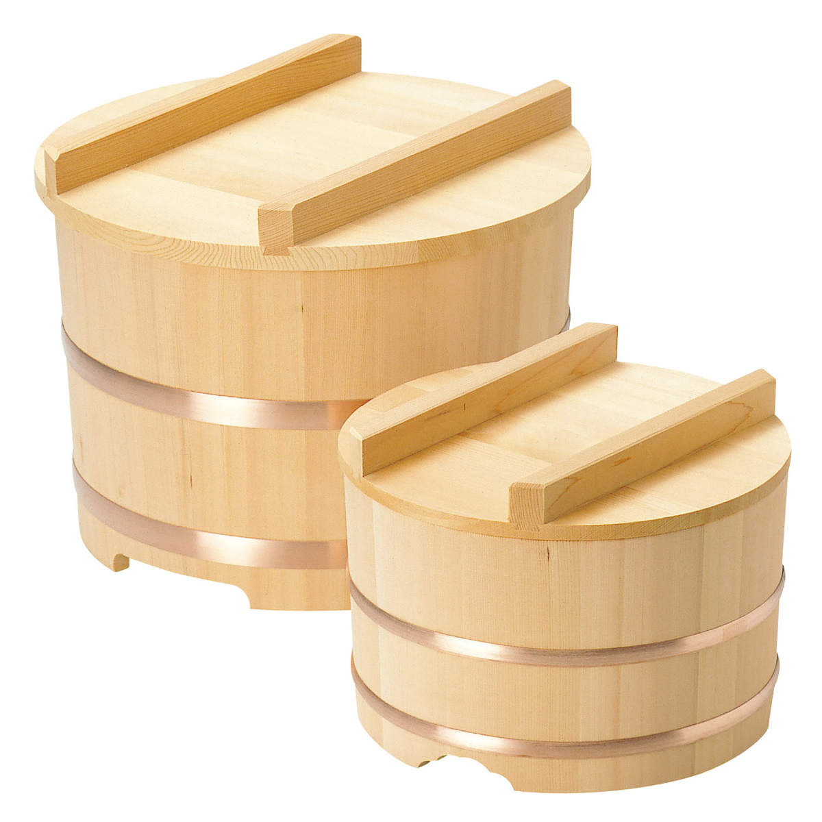 おひつ 5合 椹 のせびつ 直径21cm （ 木製 お櫃 天然木 さわら 吸湿