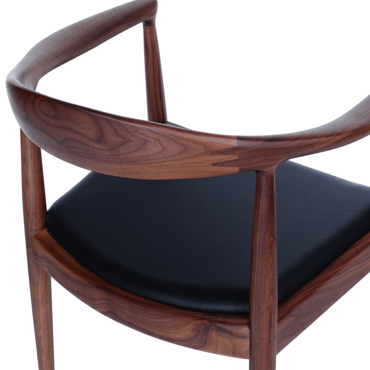 ダイニングチェア 肘付 座面高47cm 本革 ウォールナット ザ・チェア