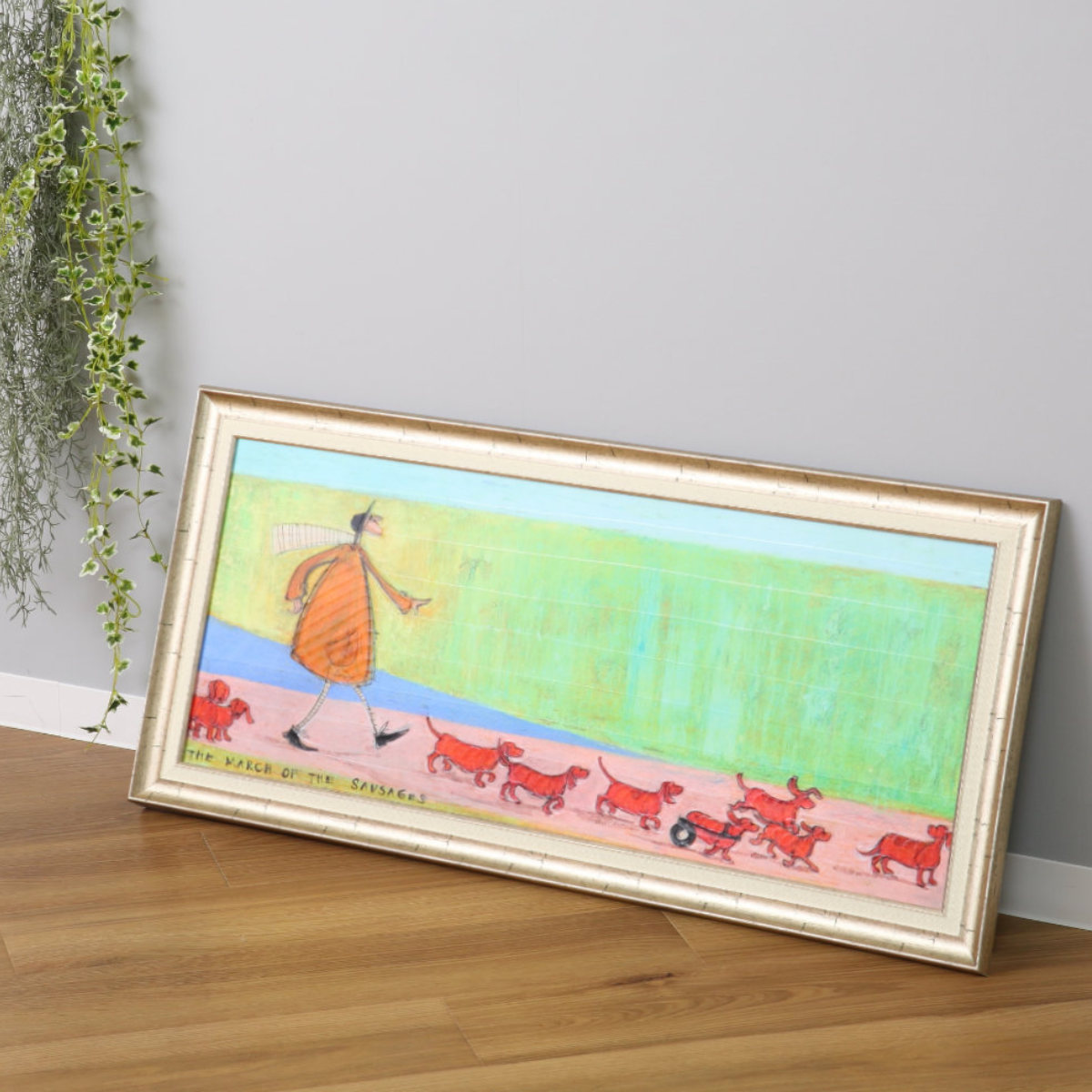 アートパネル サムトフト 『ソーセージ大行進』 94.5×46.5cm （ 絵画