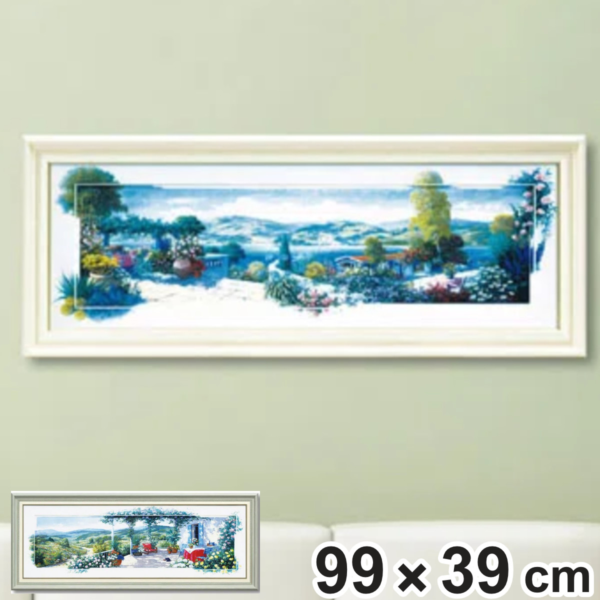 アートパネル ピーター モッツ 『パノラマ テラス』 99×39cm （ 絵画