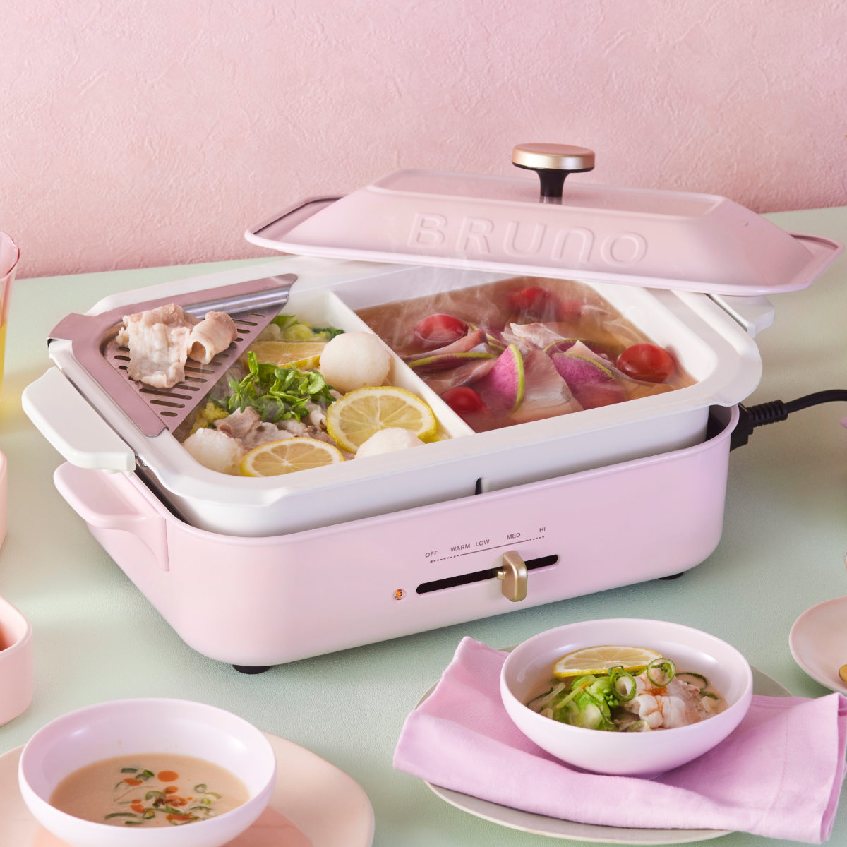 BRUNO（ブルーノ） 仕切り鍋 コンパクトホットプレート用 セラミック