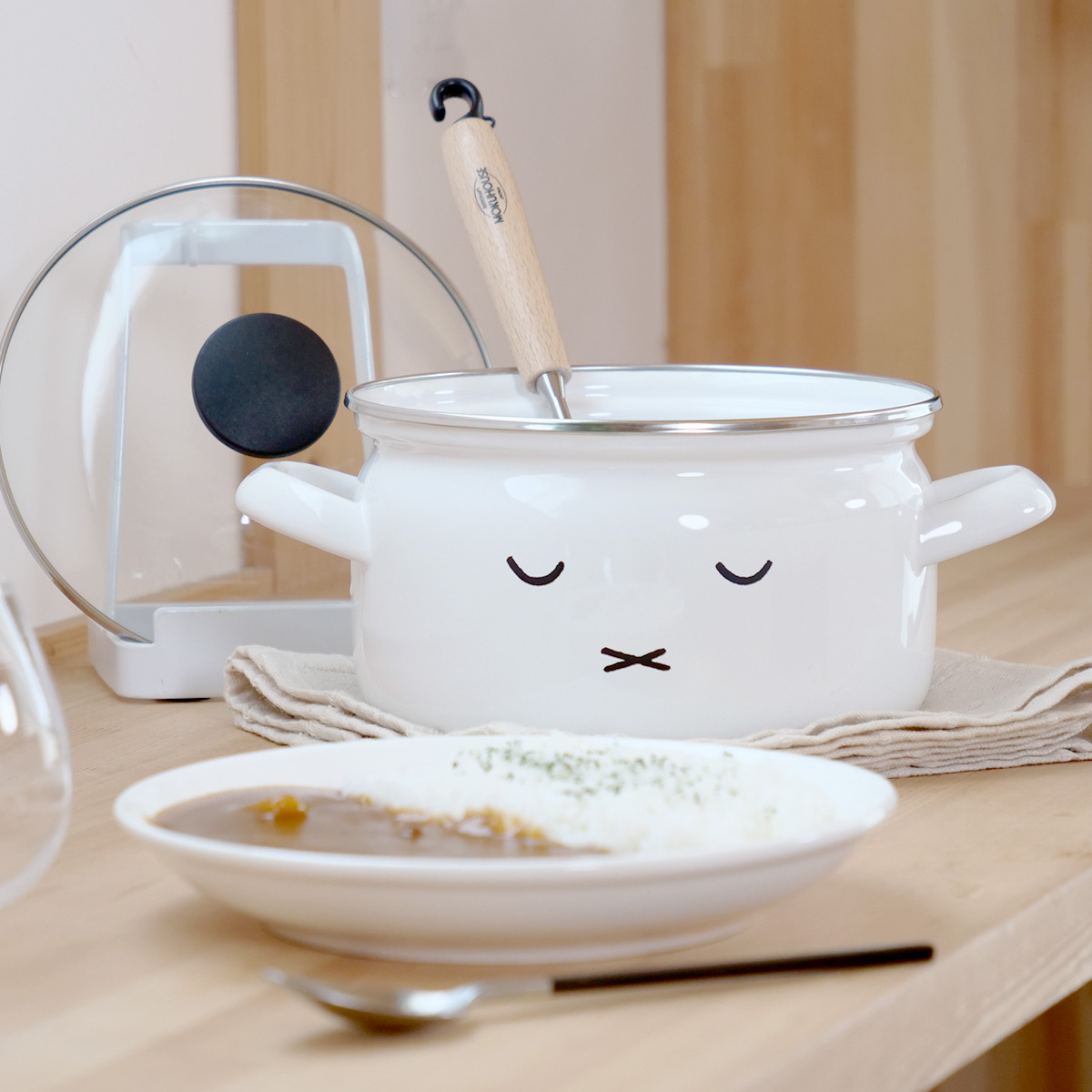 miffyface Series 両手鍋 18cm IH対応 富士ホーロー ミッフィー