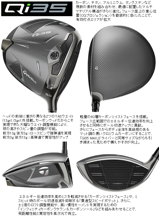 TaylorMade（テーラーメイド） レフティ Qi35 ドライバー ディアマナ
