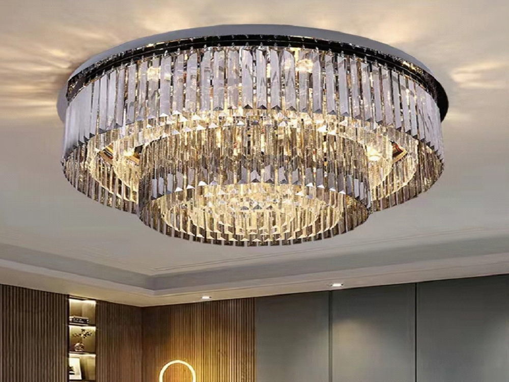 大型クリスタルシャンデリア LED付 照明 照明器具 天井直付灯 豪華