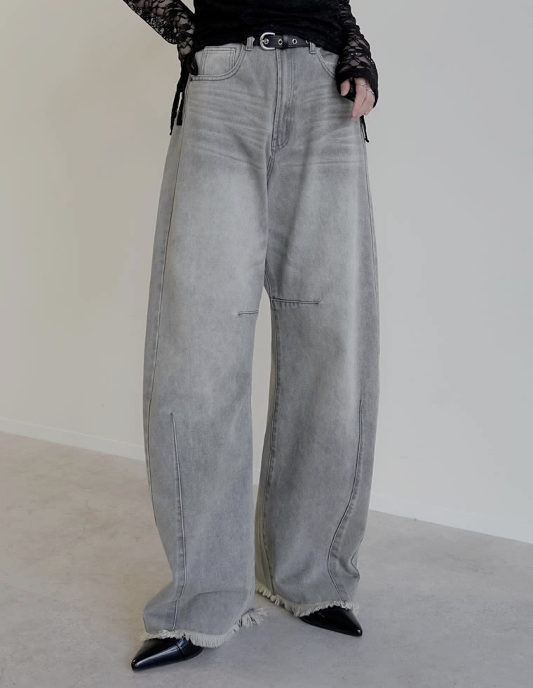 Re:EDIT（リエディ） デニム パンツ バレルレッグ レディース 14色 低