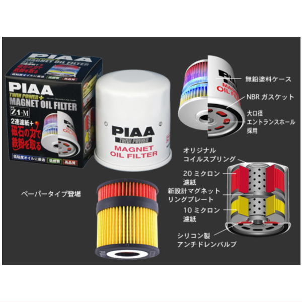 PIAA Z11-M ツインパワー+マグネットオイルフィルター ダイハツ/スズキ