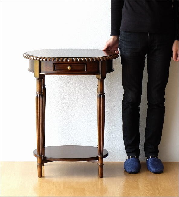 無垢材 花台 展示台 サイドテーブル コンソール クラシカル