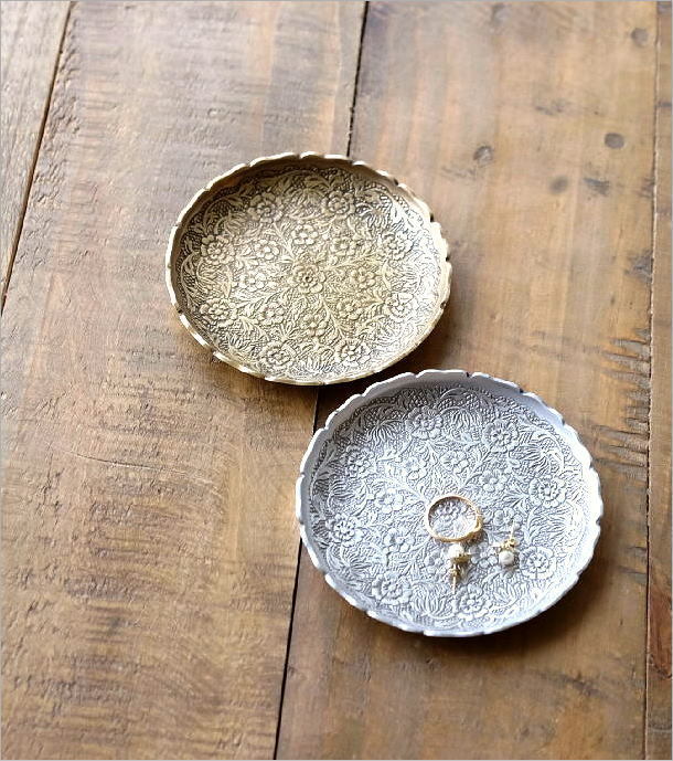 プレート トレー 真鍮 トレイ おしゃれ 花びら 小物 皿 小物置き