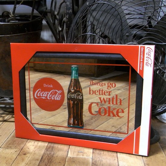 コカ•コーラ ヴィンテージ・パブミラー トレー 木製 Coca-Cola