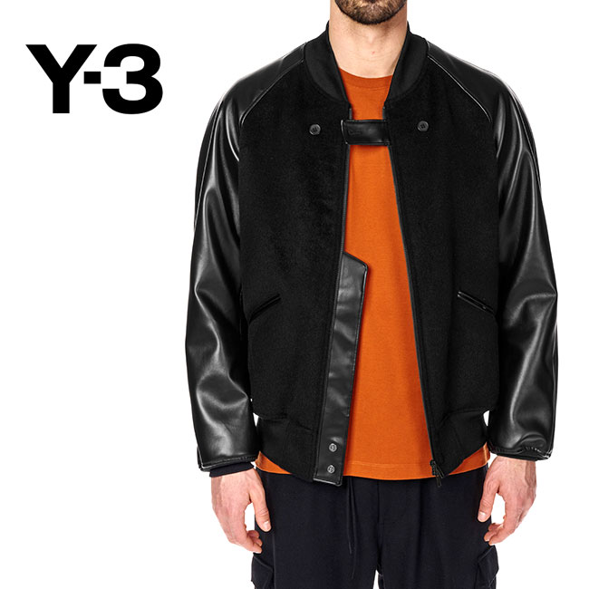 TIME SALE] Y-3 ワイスリー グラフィックロゴ アームレザー スタジャン