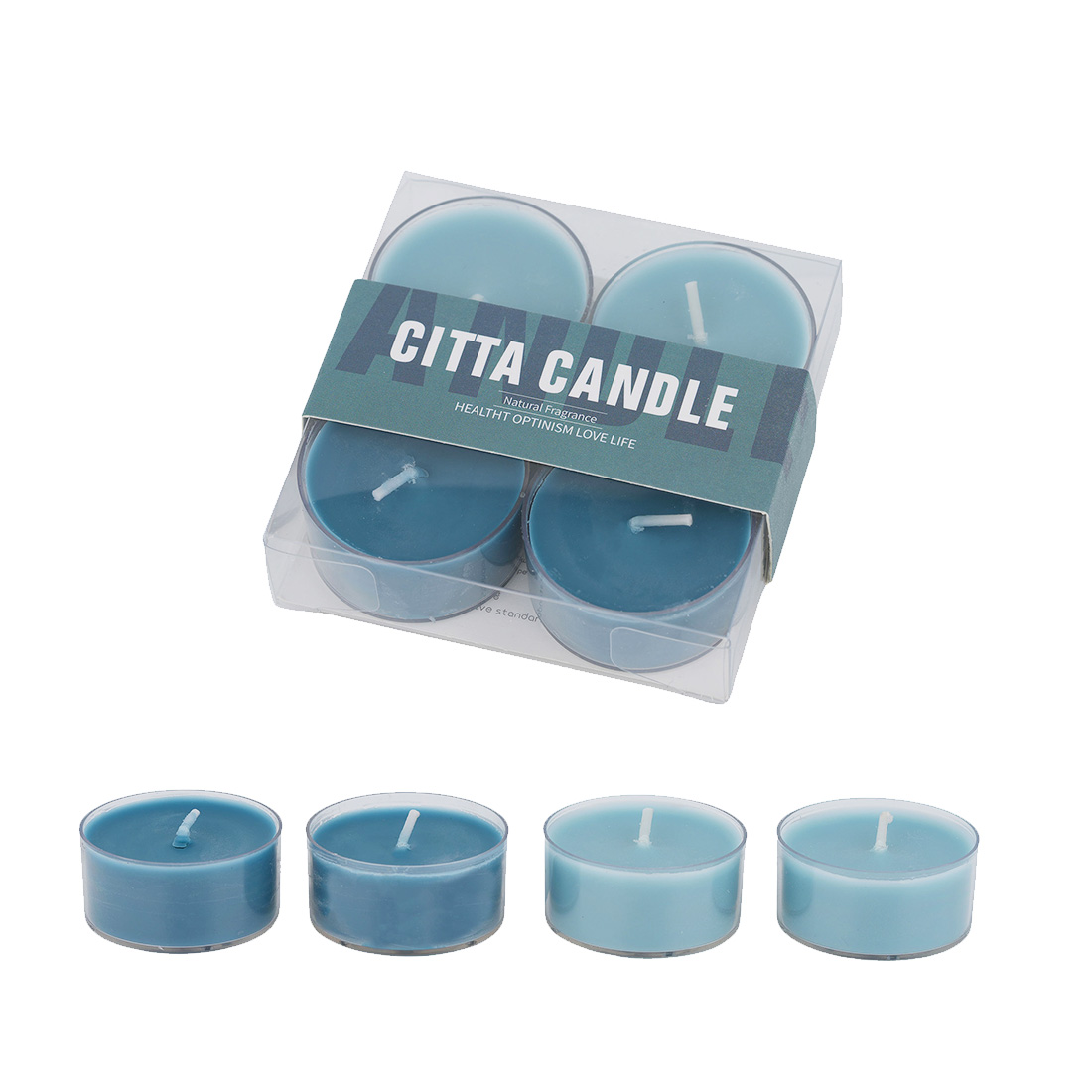 CITTA アロマキャンドル 4個 セット ボタニカル キャンドル 天然素材