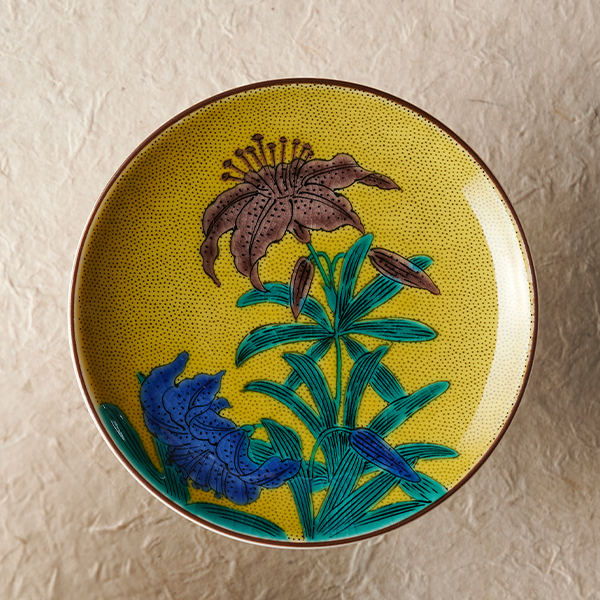 青郊 九谷焼 青郊窯 皿 小皿 豆皿 しょうゆ皿 薬味皿 【吉田屋】10cm