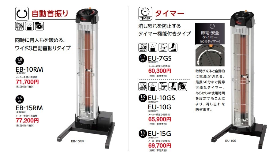 代引き不可 DENSO デンソー 遠赤外線ヒーター（天吊り・壁掛け型）単相