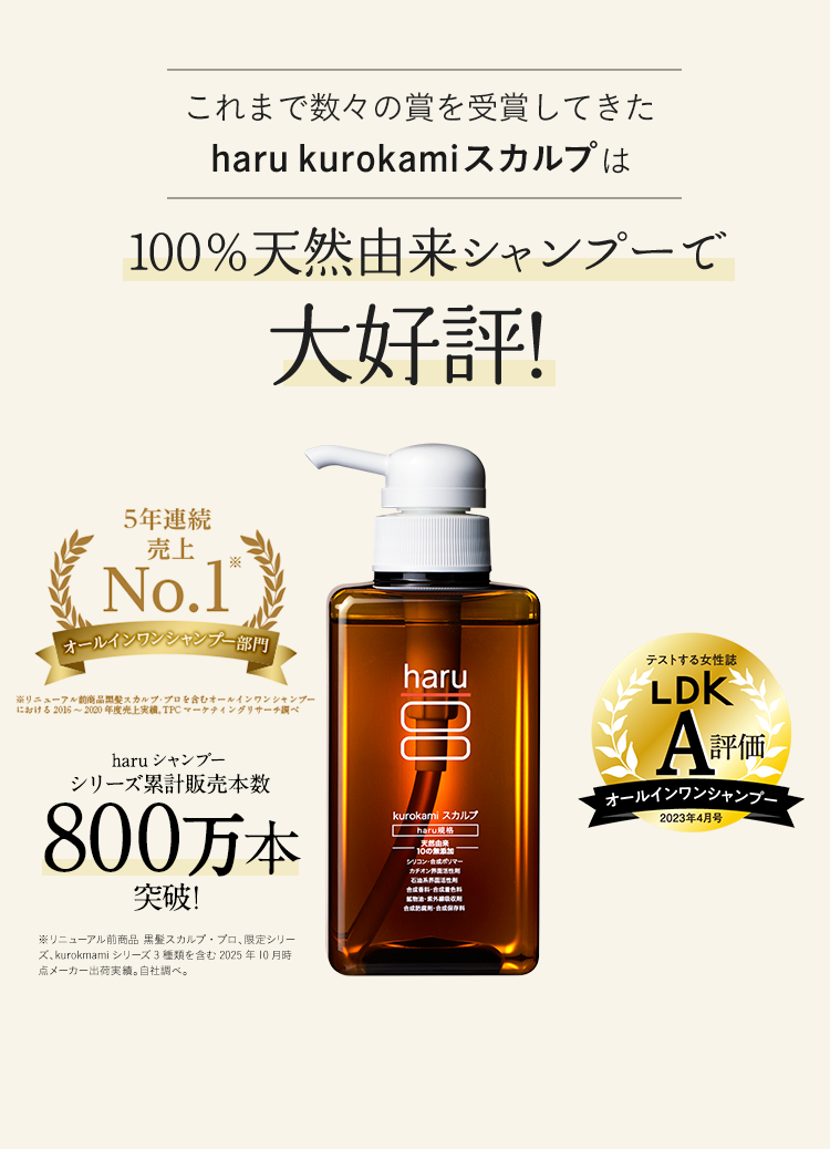 haru（ハル） シャンプー ヘアケア 6点セット kurokami スカルプ 3本