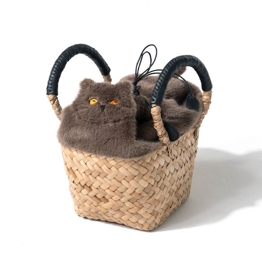 爆買 AIM医学研究支援PJ実施中｜ ねこモチーフ かごバッグ