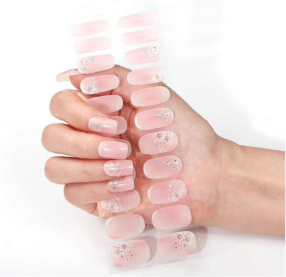 1級ネイリスト監修 ジェルネイルシール 硬化タイプ 貼るだけ かわいい