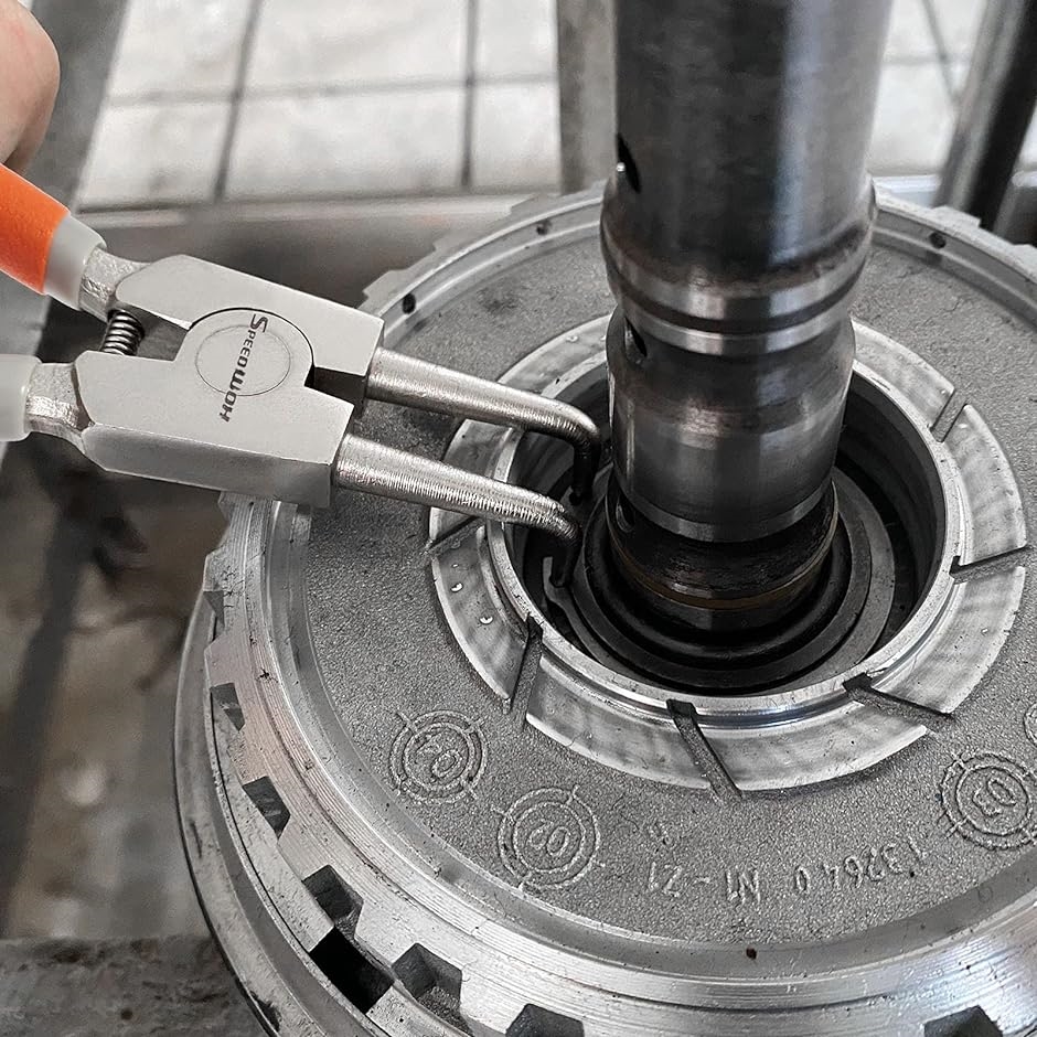 SPEEDWOX 精密スナップリングプライヤー 軸用 90°ベント 133mm C型