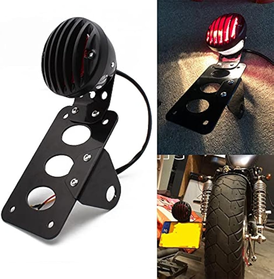 テールランプ バードゲージ サイド ナンバー キット ナンバー灯付き 黒