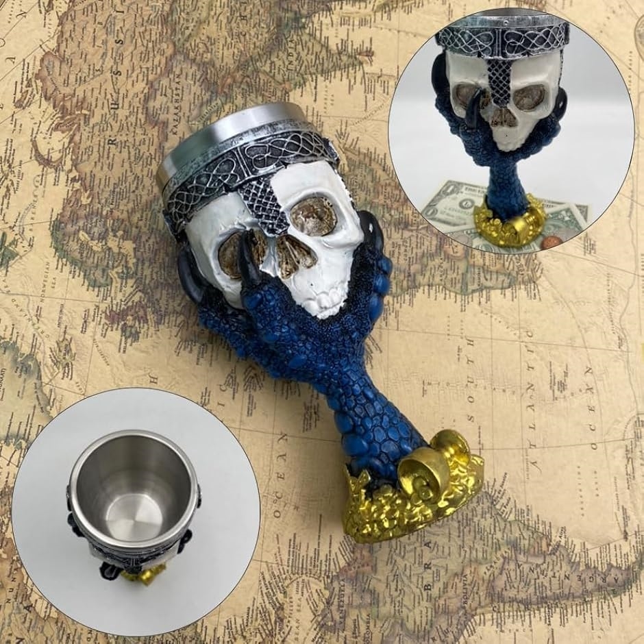 スカル モチーフ 置物 ドクロ 骸骨 小物 オーナメント : スピード発送