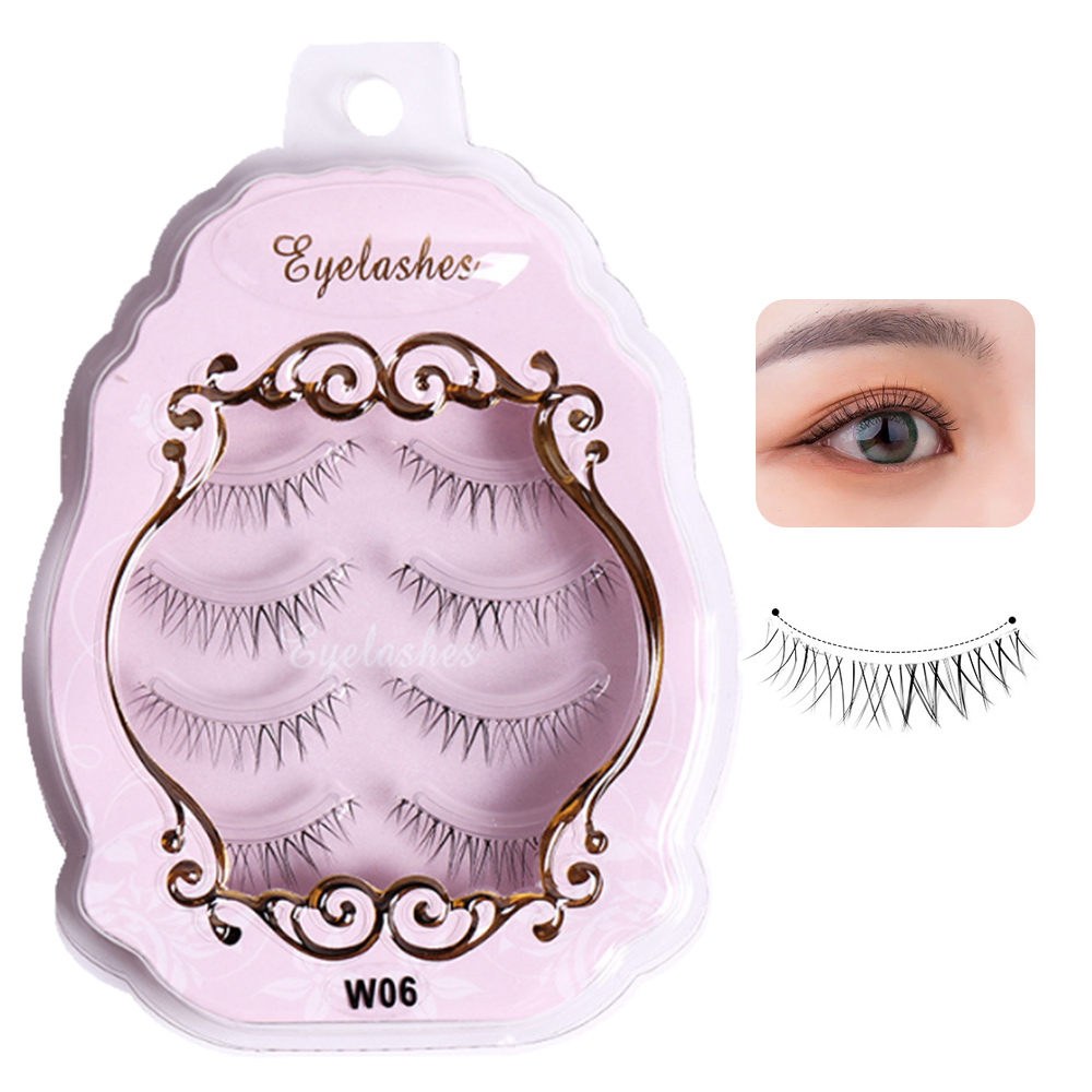 つけまつげ ナチュラル 部分 4ペア 眼尻 柔らかい ボリューム 自然