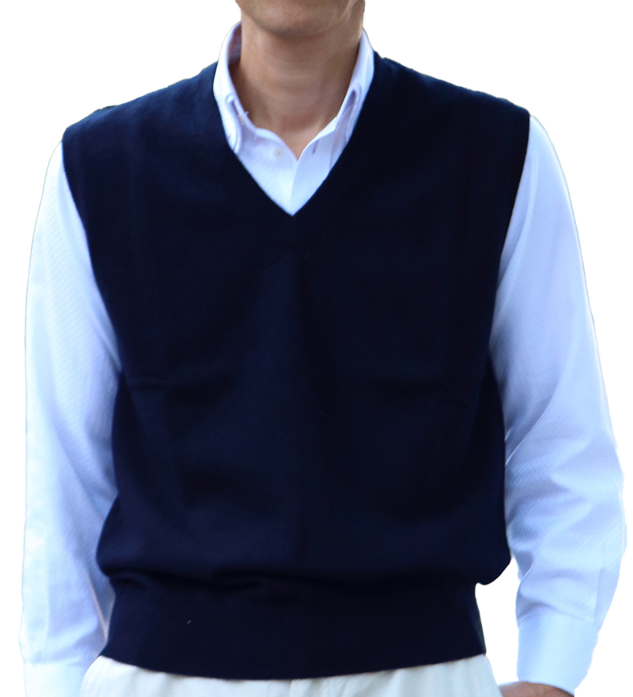 送料無料】【カシミヤ100％試験鑑定証明済】メンズ V首 ベスト