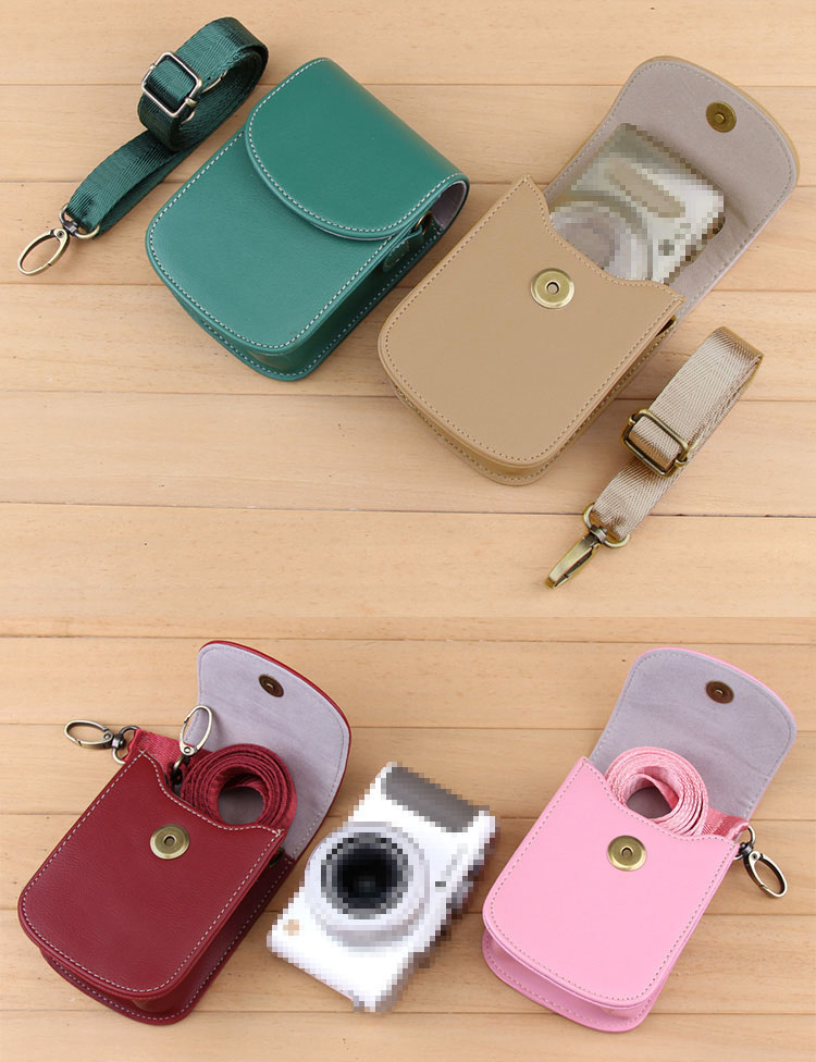 CANON IXY 650 m ケース カバー ショルダーストラップ付き PUレザー