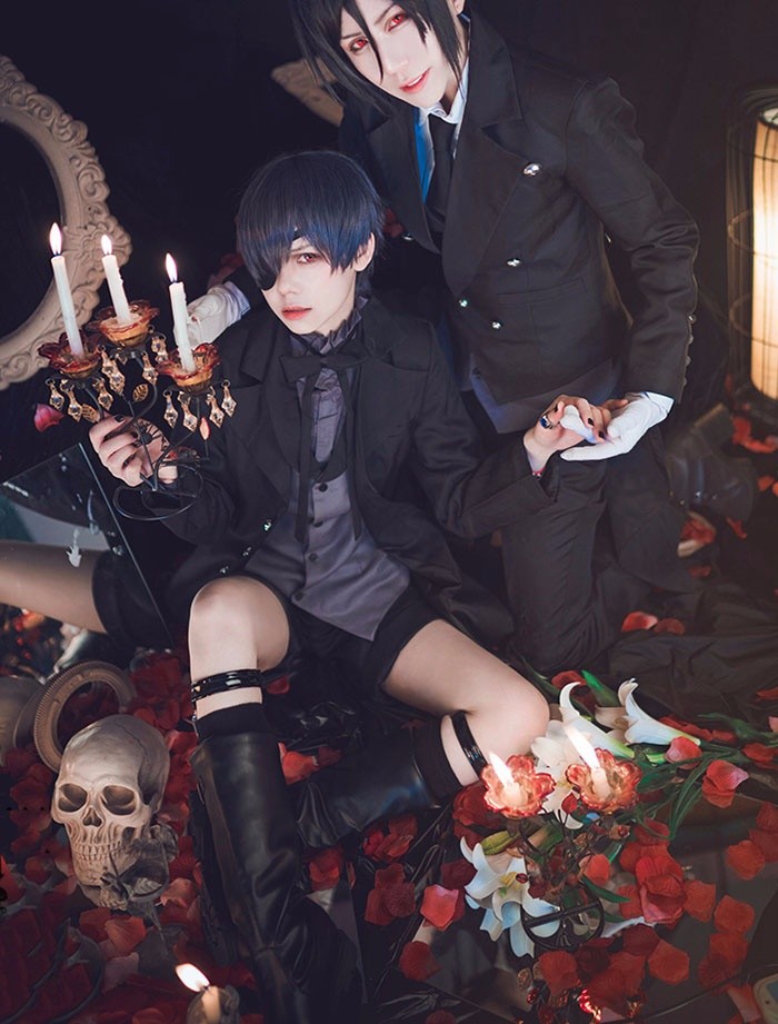 黒執事 シエル コスプレ衣装 豪華セット 悪魔シエル メンズスーツ