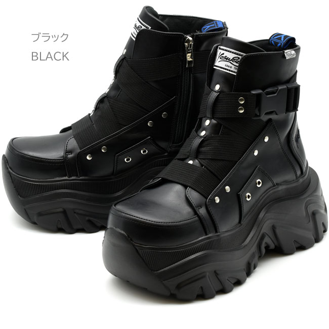 YOSUKE（ヨースケ） ブーツ レディース 厚底 ブラック 黒 スニーカー