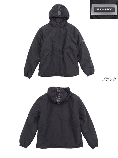 ステューシー Stussy F.I.T. 中綿ナイロンジャケット MA-1風 黒