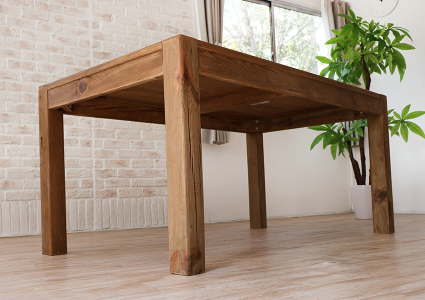 ダイニングテーブル 幅160cm 古木 古材 無垢材 ヴィンテージ調