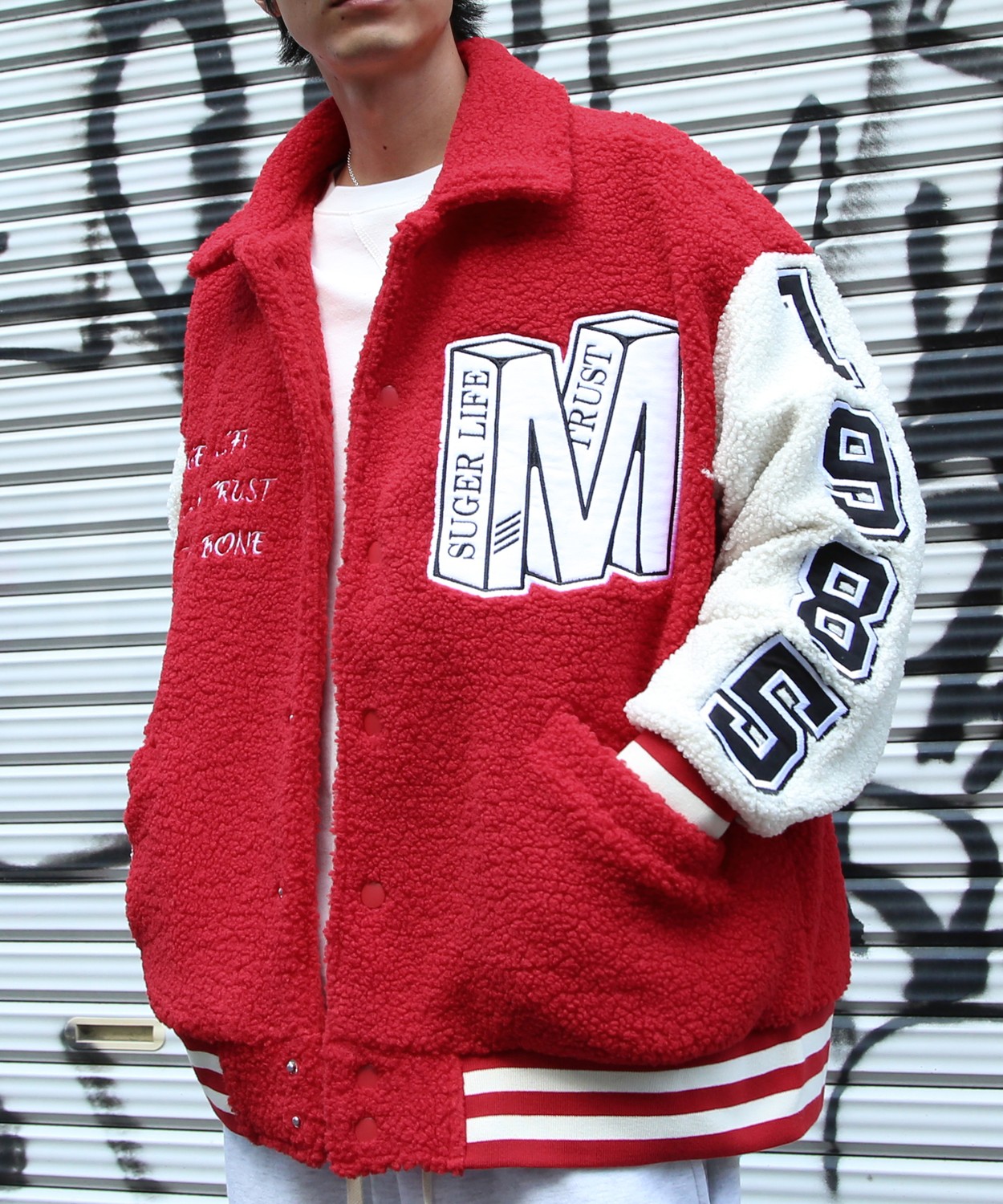 improves（インプローブス） ボアジャケット メンズ ロゴ 刺しゅう