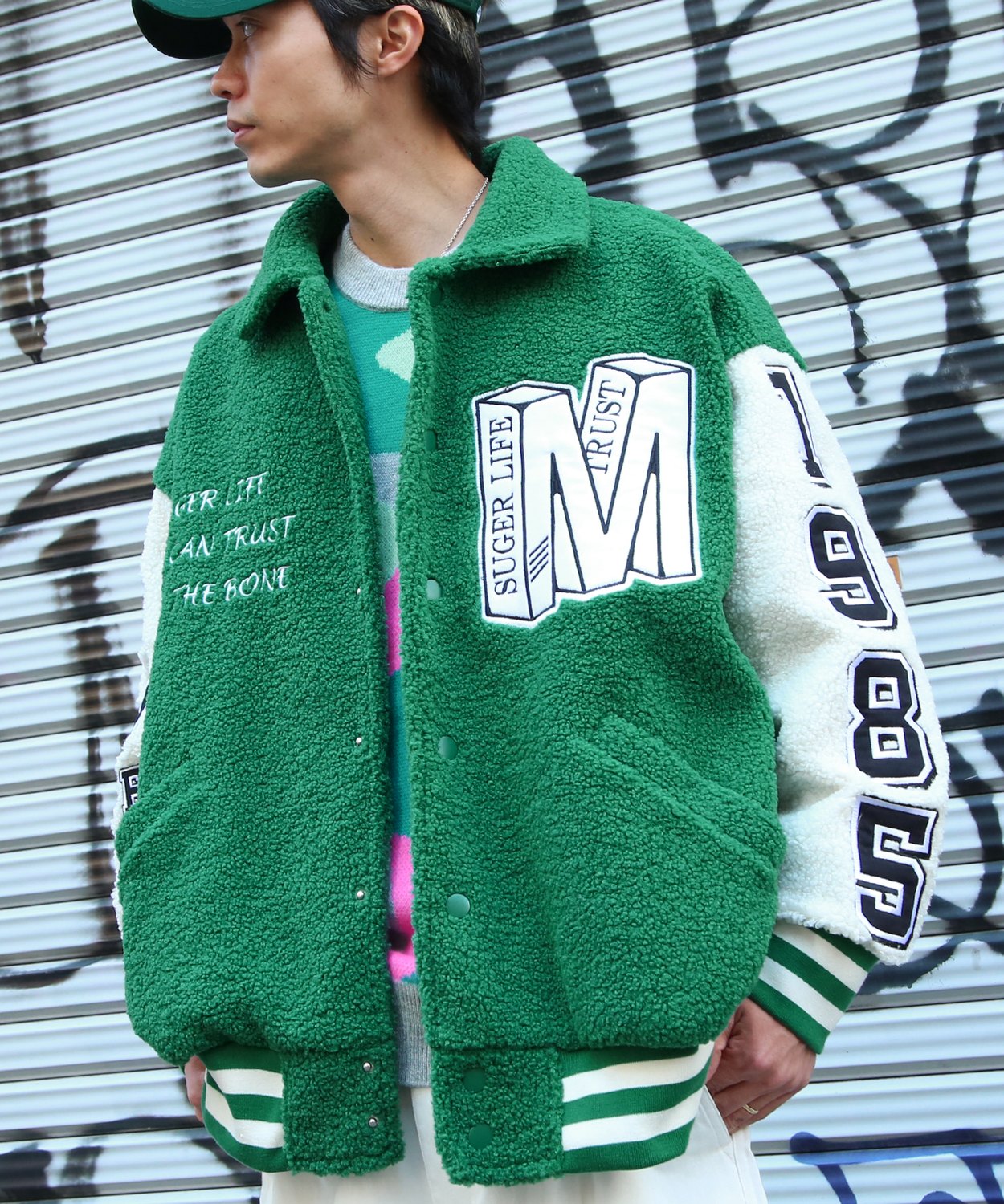 improves（インプローブス） ボアジャケット メンズ ロゴ 刺しゅう