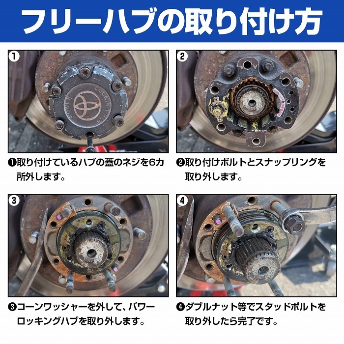 ランクル プラド 70系』『マニュアルハブ 変換 セット』KZJ 70/71/78