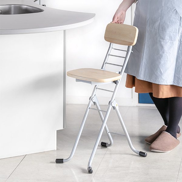 ルネセイコウ 折りたたみ椅子 2脚セット 高さ調節 6段階調節 リリィ