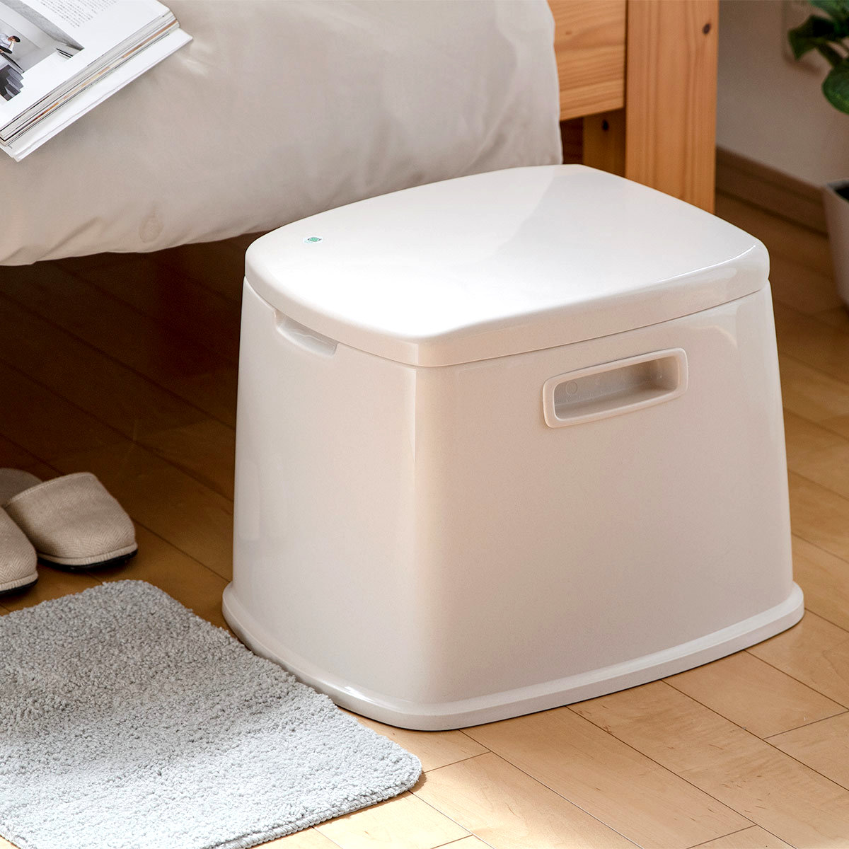 TONBO（新輝合成） ポータブルトイレ S型 コンパクト バケツ付き 介護